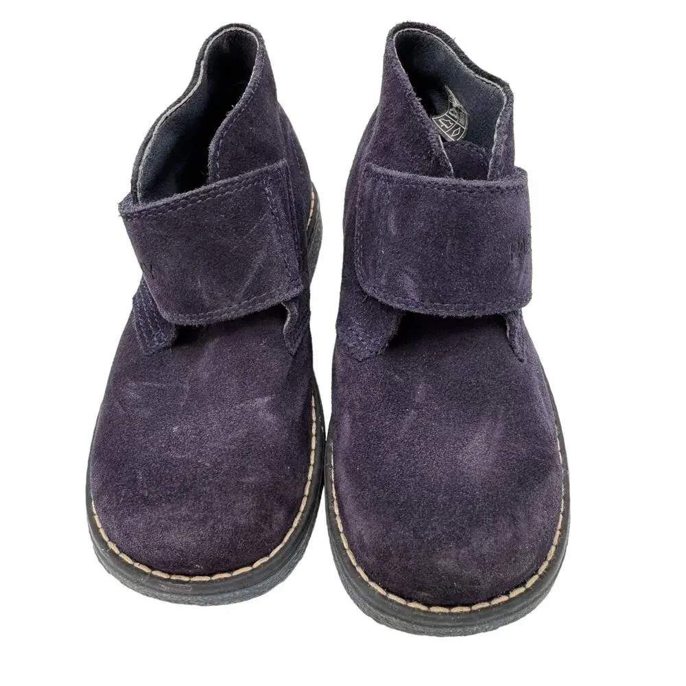 Pablosky Kids Boys Sz EU 29/US 12.5 Suede Blue Dress Leather Ankle Shoes Boots